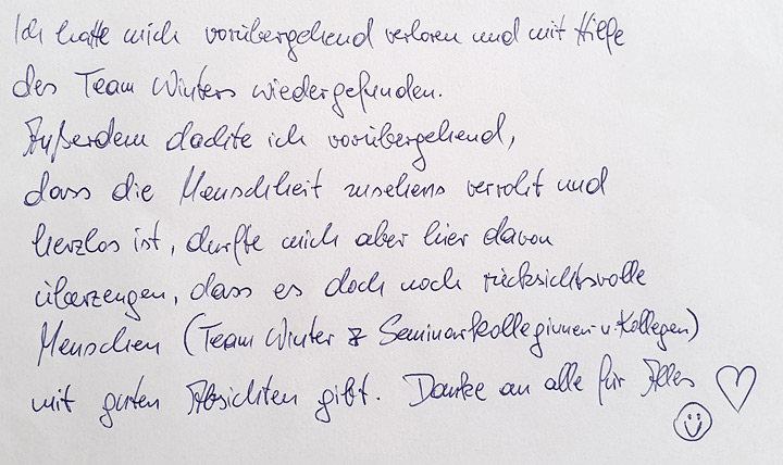 Teilnehmer Feedback: Testimonial 7