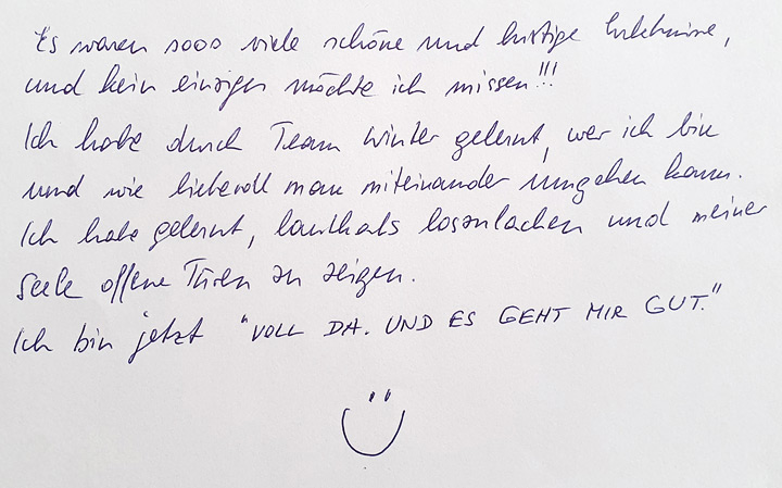 Teilnehmer Feedback: Testimonial 8
